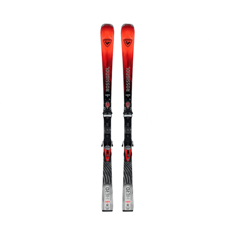 Skis Rossignol Hero Carve TI + NX 12 Konect GW B80 Silver Red - Genetik Sport