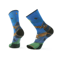 Socks Smartwool Hike Targeted Cushion Eagle Print - Laguna Blue - Genetik Sport