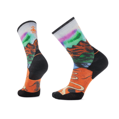 Socks Smartwool Trail Run Targeted Cushion Singletrack Print - Orange Rust - Genetik Sport