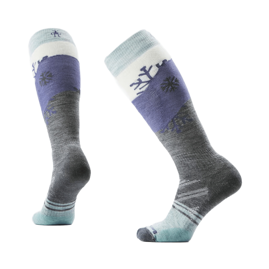 Socks Smartwool Womens Ski Full Cushion Snowpocalypse OTC - Medium Gray - Genetik Sport