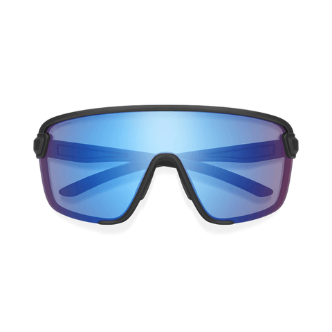 Sunglasses Smith Bobcat Matte Black - ChromaPop Low Light Rose Blue Mirror / Clear - Genetik Sport