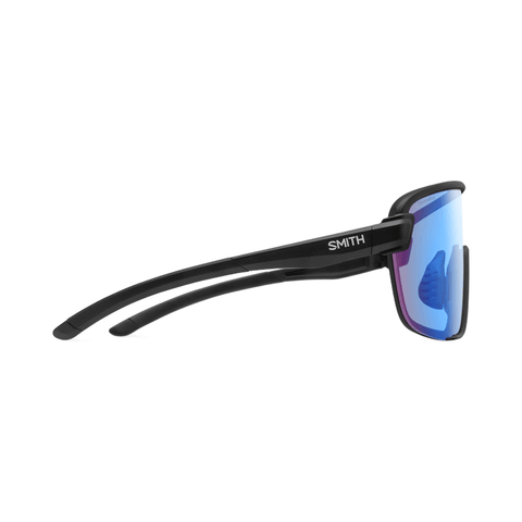 Sunglasses Smith Bobcat Matte Black - ChromaPop Low Light Rose Blue Mirror / Clear - Genetik Sport
