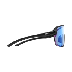 Sunglasses Smith Bobcat Matte Black - ChromaPop Low Light Rose Blue Mirror / Clear - Genetik Sport