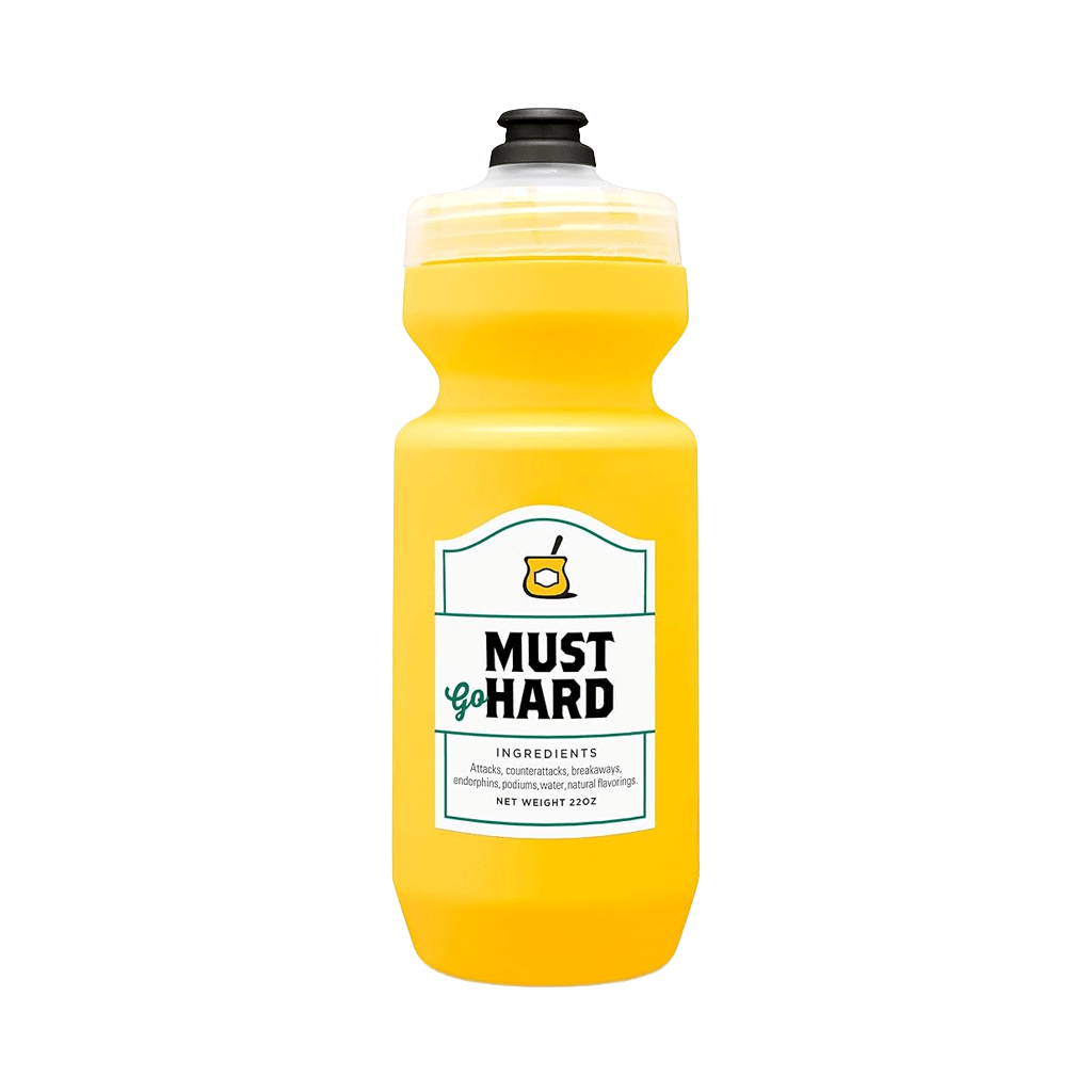 Water Bottle Spurcycle Must Go Hard - Yellow - Genetik Sport