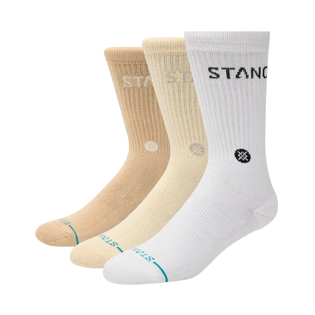 Socks Stance Origin Crew 3 - Pack - Cream - Genetik Sport