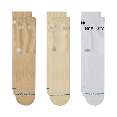 Socks Stance Origin Crew 3 - Pack - Cream - Genetik Sport