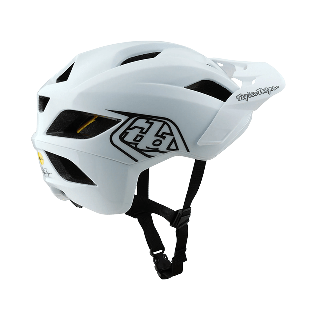 Helmet Troy Lee Designs Flowline MIPS Point - White / Black - Genetik Sport