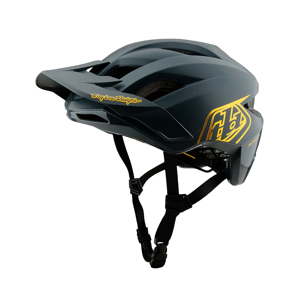 Helmet Troy Lee Designs Youth Flowline MIPS Point - Gray / Gold - Genetik Sport
