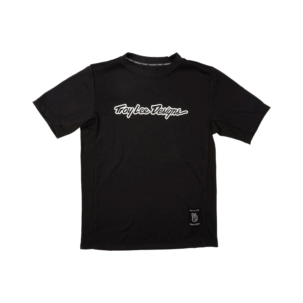 Jersey Troy Lee Designs Youth Skyline Ride SS Signature - Black - Genetik Sport