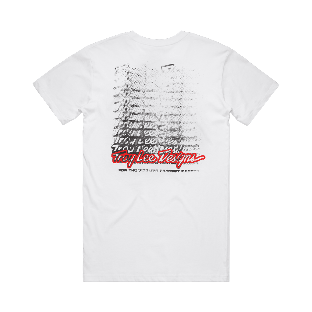 T-Shirt Troy Lee Designs Mens Repeat - White - Genetik Sport