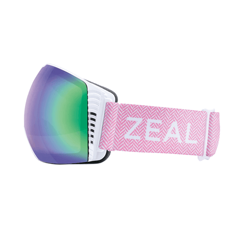 Goggles Zeal Cloud Fall Herringbone - Jade Mirror + Sky Blue Mirror - Genetik Sport