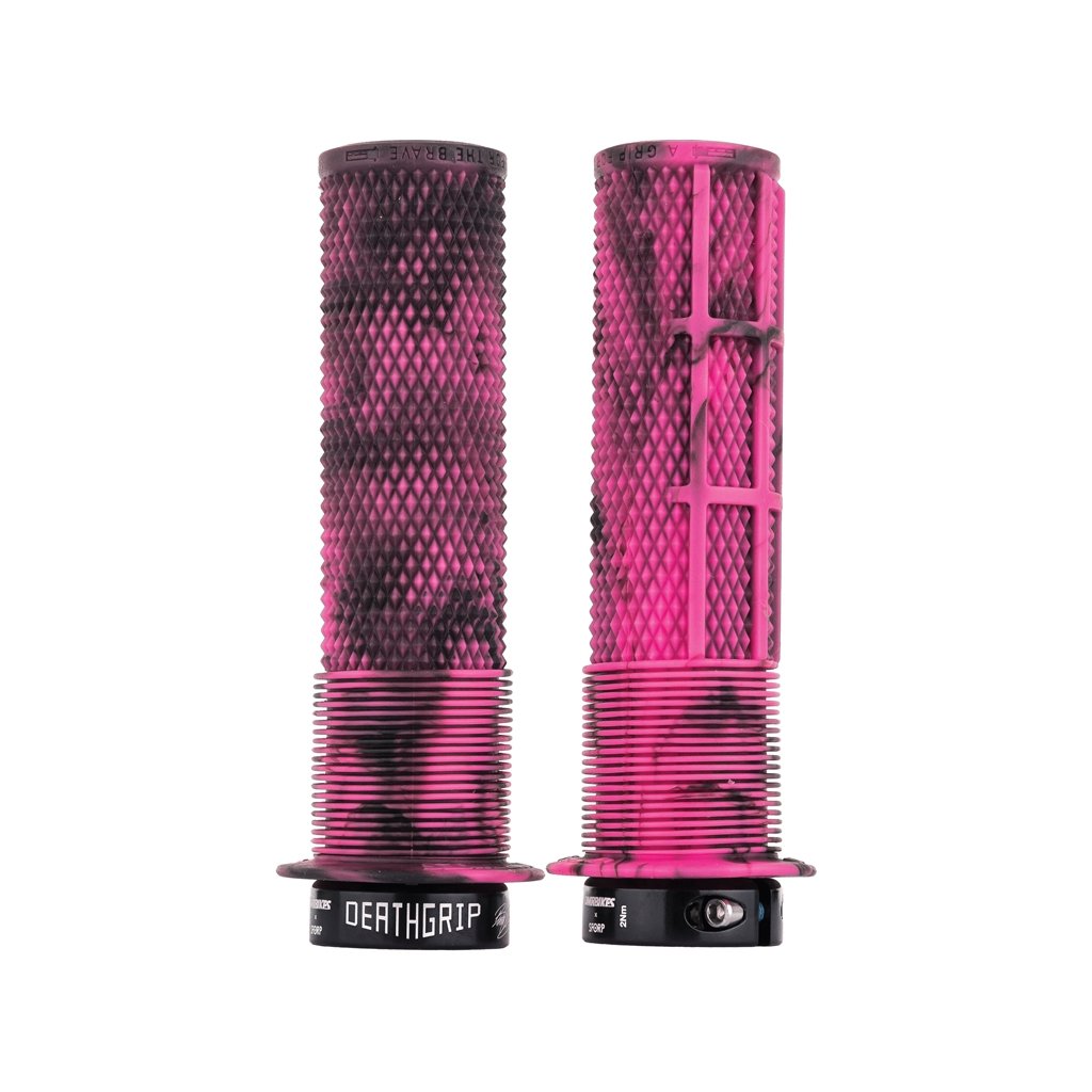 Poignées DMR Deathgrip Flanged Thin Rose Marbré - Genetik Sport
