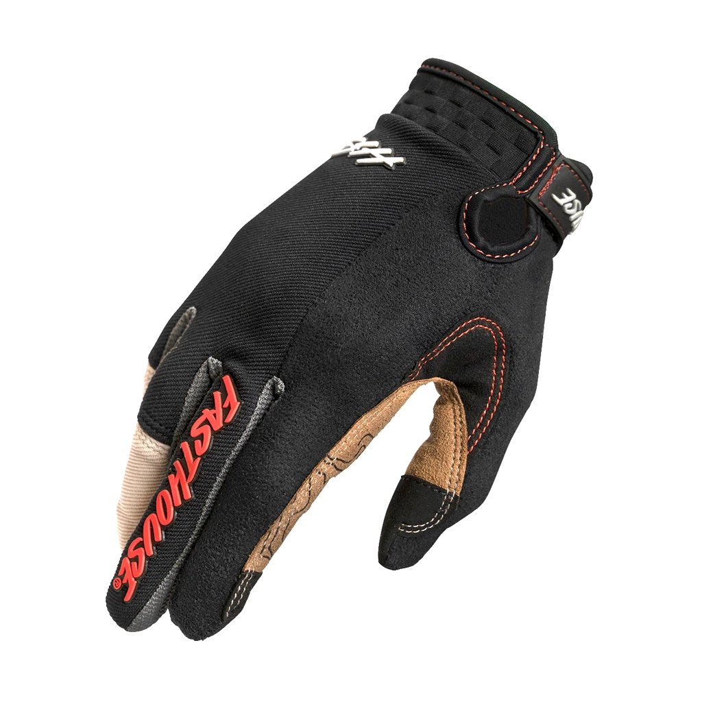 Gants de vélo pour hommes Fasthouse Ronin Ridgeline Noir - Genetik Sport