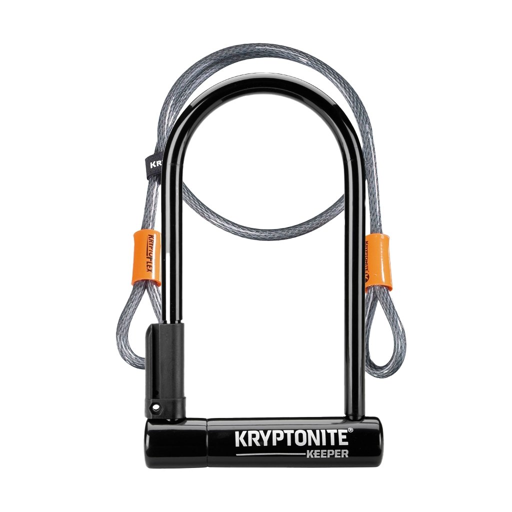 Cadenas en U Kryptonite Keeper 12 STD avec Cable Flex Noir - Genetik Sport