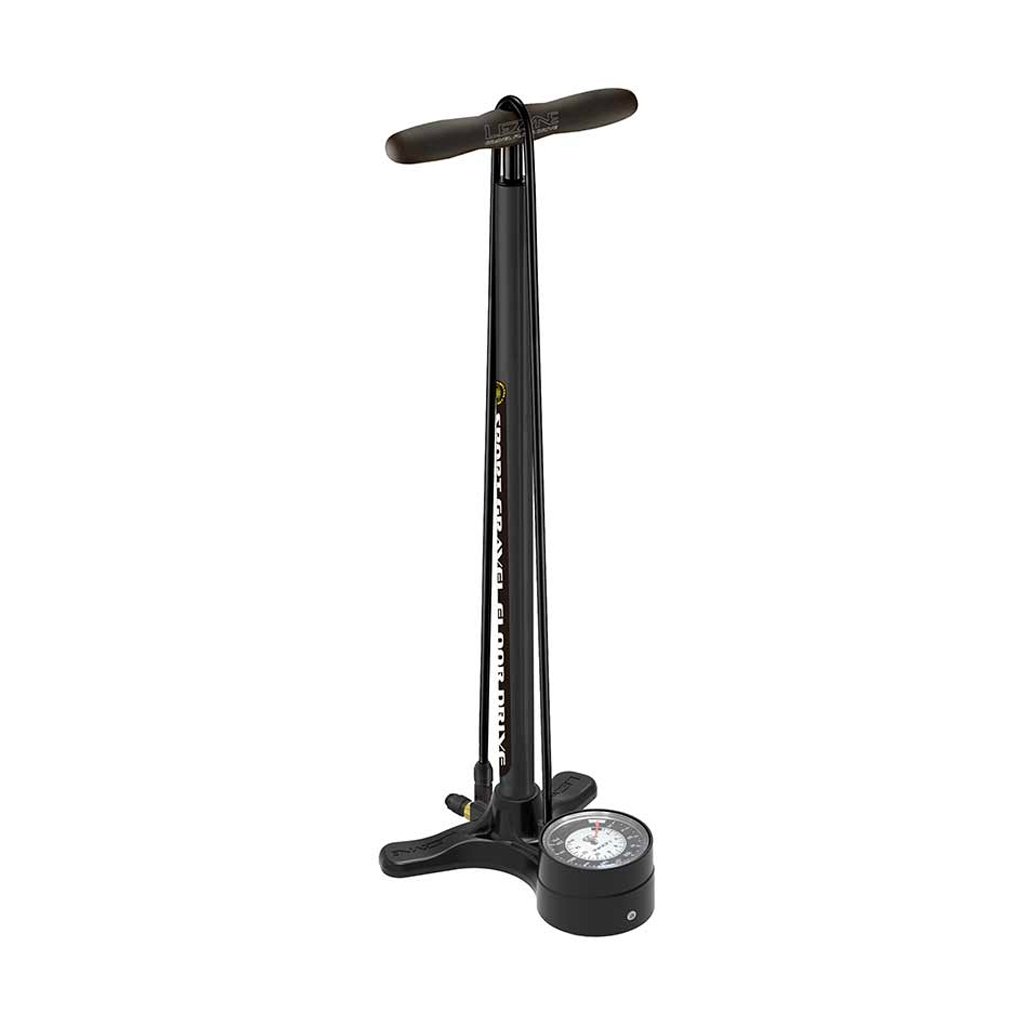 FLOOR PUMP LEZYNE SPORT GRAVEL DRIVE ABS-1 PRO CHUCK 100PSI BLACK - Genetik Sport