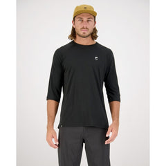 Jersey Mons Royale Mens Tarn Merino Shift Raglan 3/4 - Black - Genetik Sport