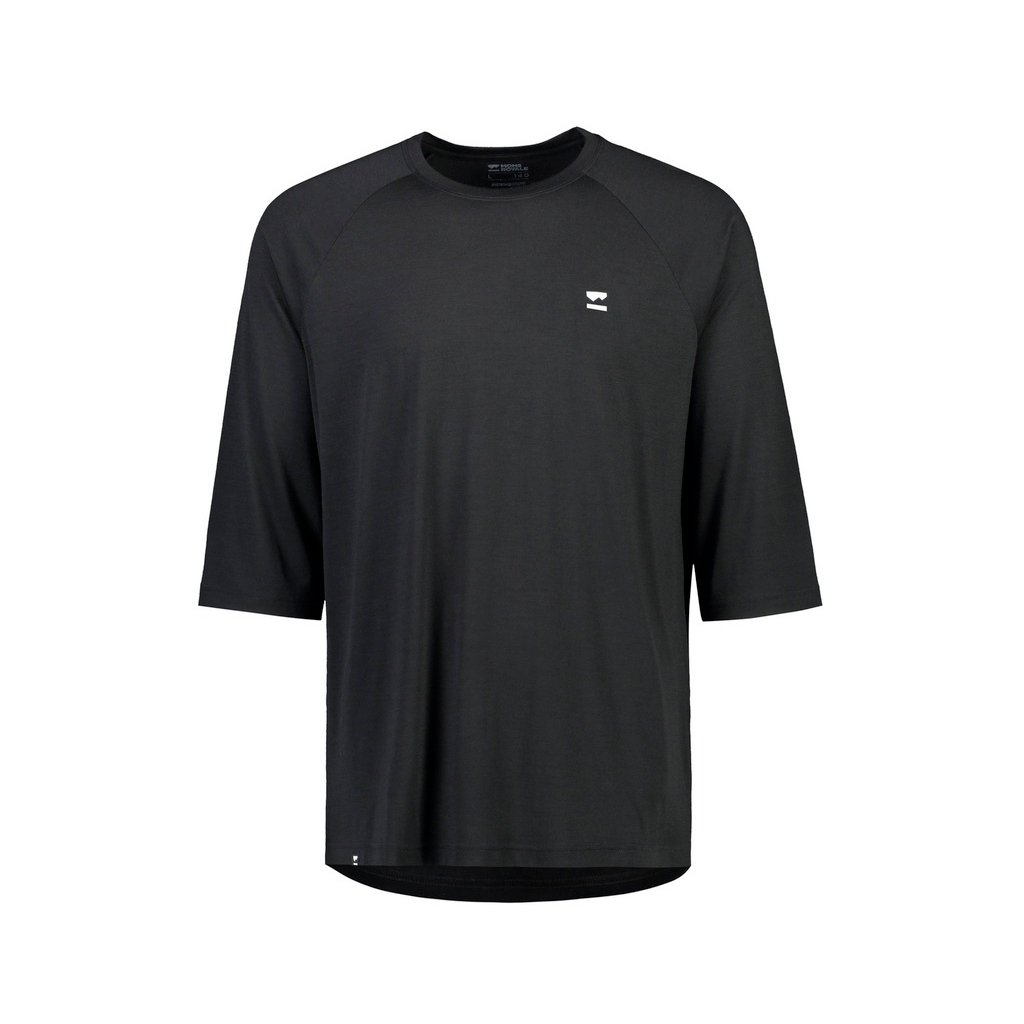 Jersey Mons Royale Mens Tarn Merino Shift Raglan 3/4 - Black - Genetik Sport