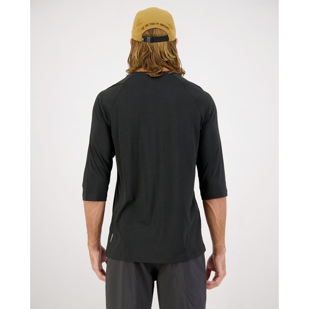 Jersey Mons Royale Mens Tarn Merino Shift Raglan 3/4 - Black - Genetik Sport