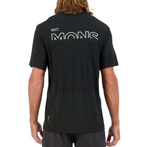 Maillot pour hommes Mons Royale Tarn Merino Shift Noir - Genetik Sport
