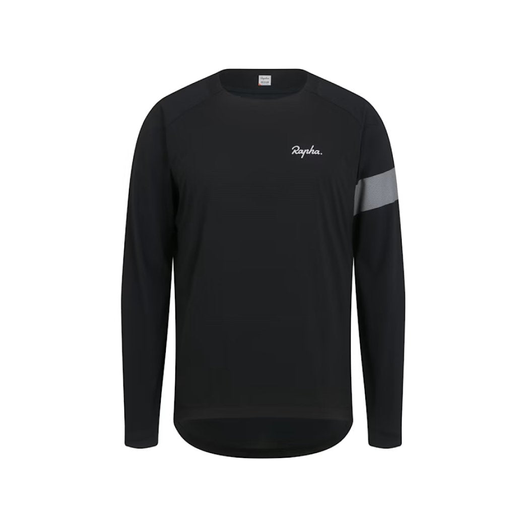 Genetik Sport | Jersey Rapha Trail  Windblock LS - Black/Light Grey