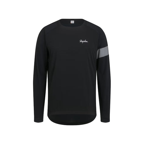 Genetik Sport | Jersey Rapha Trail  Windblock LS - Black/Light Grey