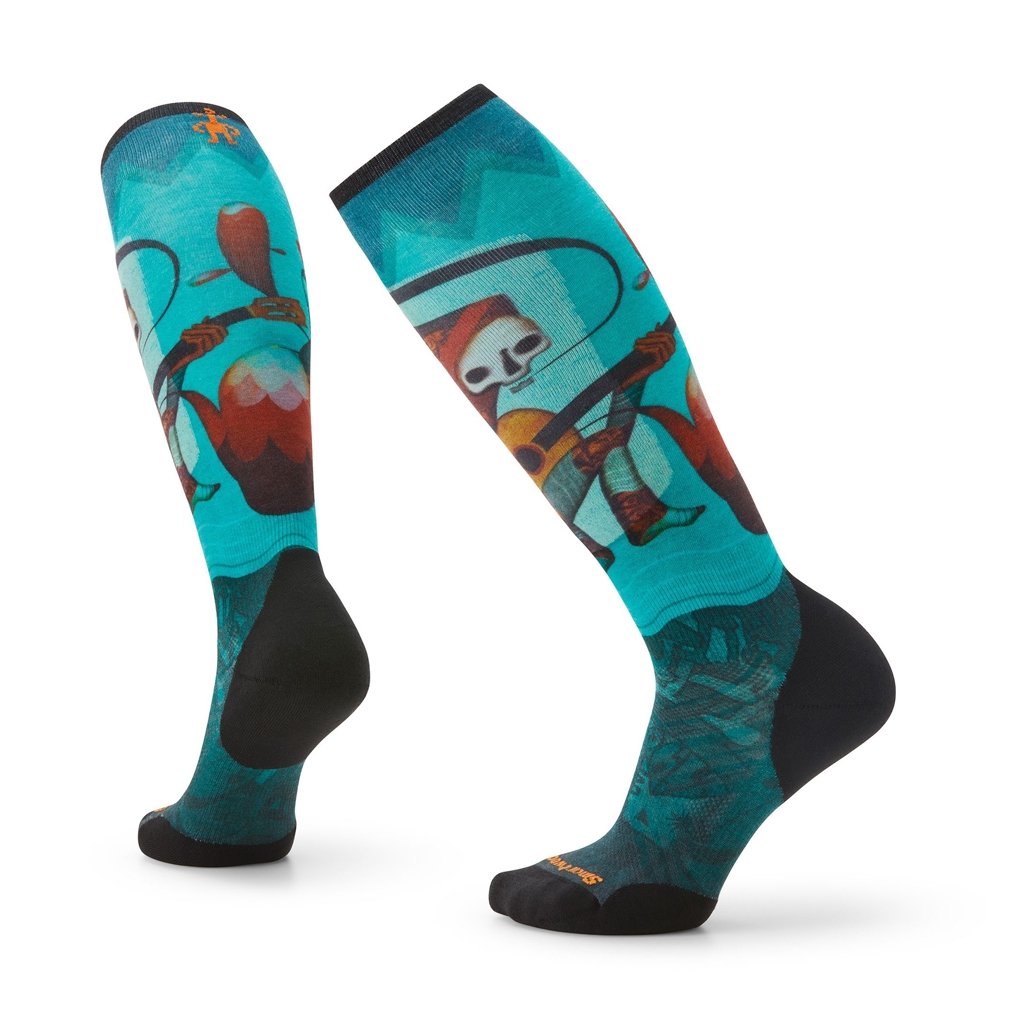 Bas pour femmes Smartwool Ski Targeted Cushion Print OTC Twilight Blue - Genetik Sport